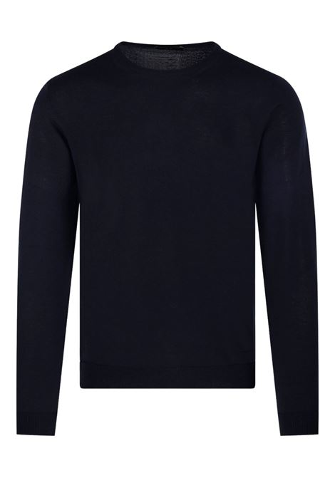 crew-neck sweater man navy ROBERTO COLLINA | 253M01001M0110